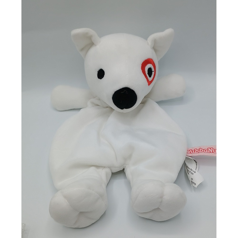 12" Target Wubbanub White Bullseye Beanbag Plush Lovey 4